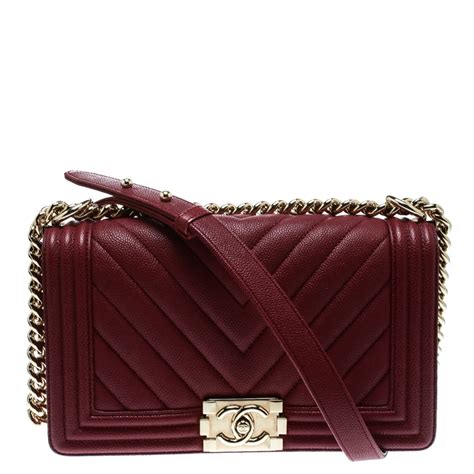 chanel small quilted boy flap bag burgandy